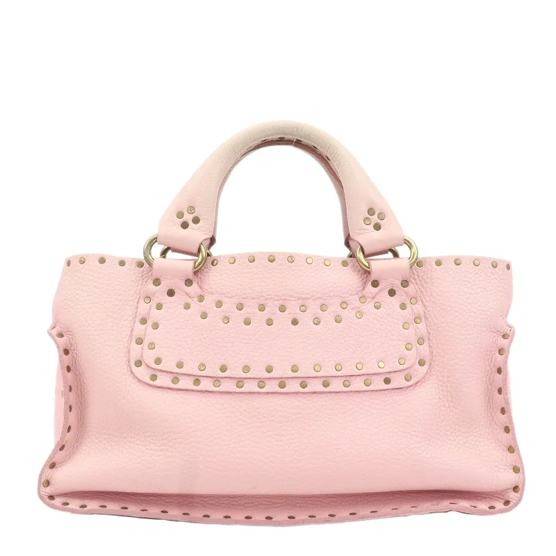 CELINE Macadam Suede Boogie Hand Bag Pink