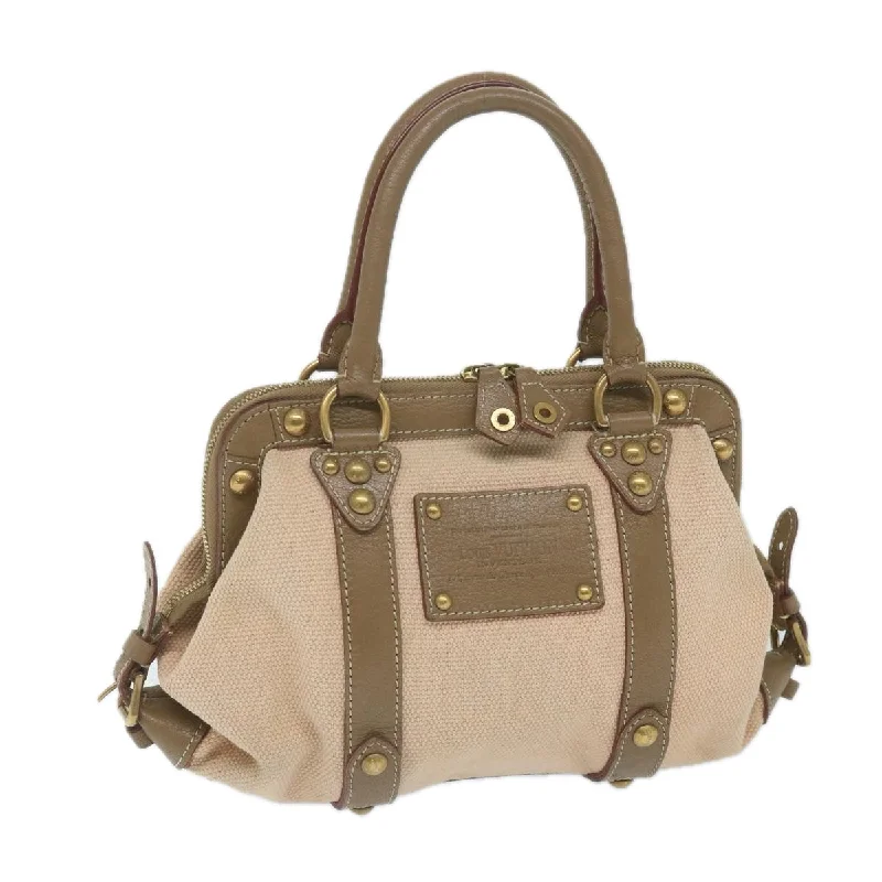 LOUIS VUITTON Antigua Sac De Nuit MM Hand Bag Beige M48826 LV Auth ep2232