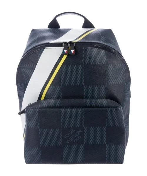 Louis Vuitton Apollo Backpack Damier Cobalt Canvas Yellow